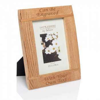 Personalised 5 x 7 Natural wood photo frame
