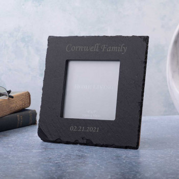 Personalised Slate 4"x 4" Photo Frame