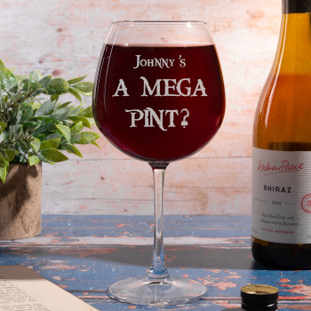 Personalised A Mega Pint Enoteca 780ml Whole Bottle Wine Glass