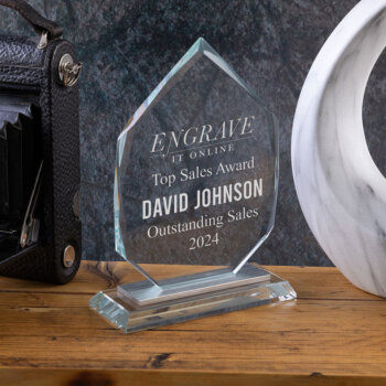 Personalised Oslo Heptagonal Trophy/Award with Logo