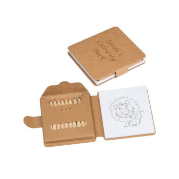 Personalised Handy Coloring book with 12 coloured pencils set